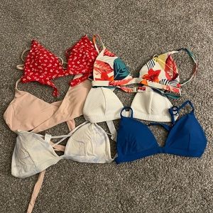 Hollister triangle bikini tops
